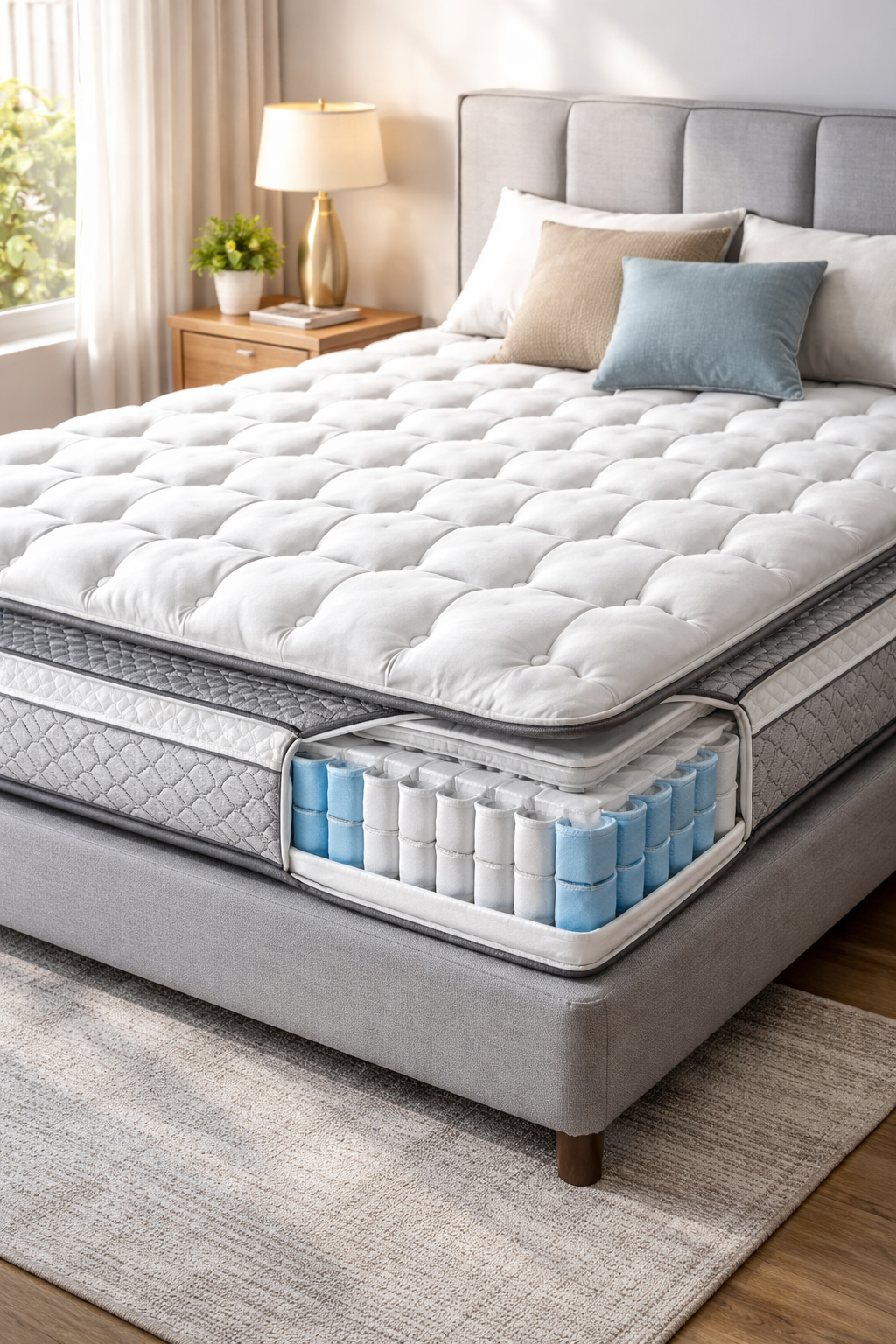 Matelas &agrave; ressorts ensach&eacute;s
